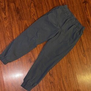 Men's Charcoal lined Jogger Pants with 2 front and 1 zippered back pocket size M